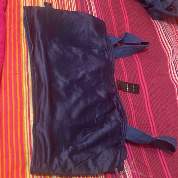 NWT DENIM & TWEED BUTTON FRONT BUSTIER TOP - Picture 13 of 16